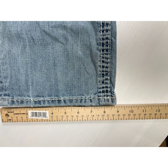 Rock Revival Men Ty 31 Relaxed Straight Blue Denim Jeans Thick Stitch Y2K - Picture 13 of 13